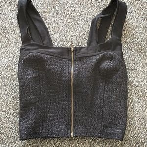 Crop top with zipper